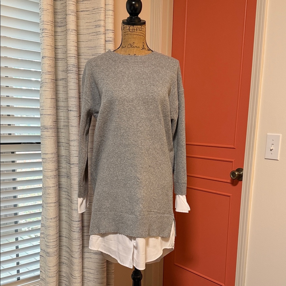 Time and Tru Gray Long Sleeve Dress